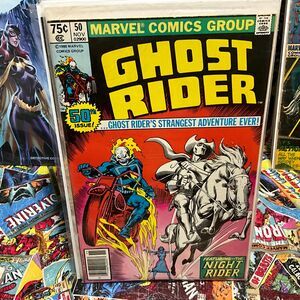 Ghost Rider #50 Vintage comic Night Rider, newsstand edition, mid grade